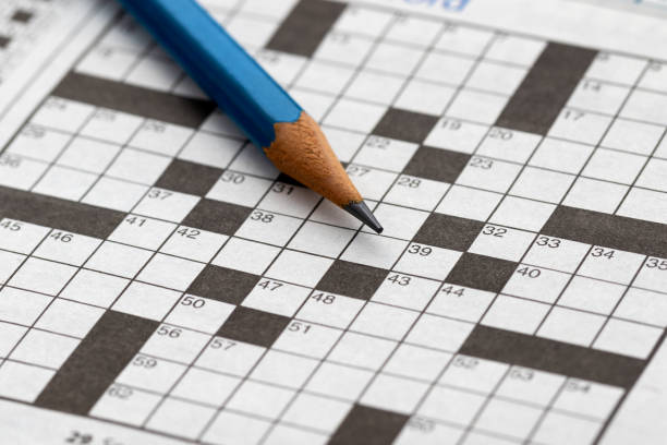 Simple depiction of a crossword clue with a focus on clean lines and space